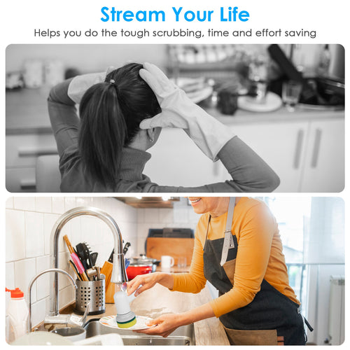 Electric Spin Scrubber – Cordless Deep Cleaning Brush for Kitchen & Bathroom